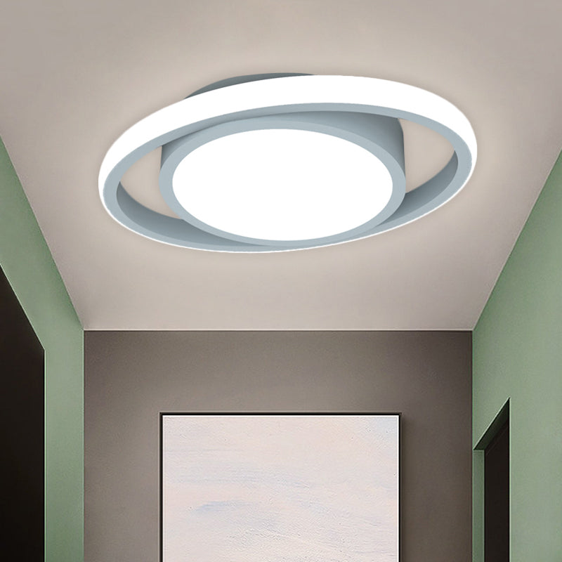 Lámpara LED de metal empotrada para balcón con montaje empotrado en tambor y círculo, lámpara contemporánea montada en el techo en negro/gris/dorado (la personalización será de 7 días)