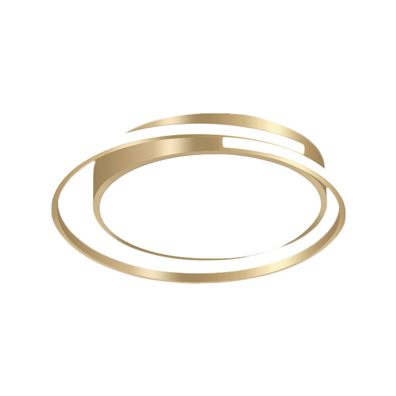 Metal Drum Flush Mount Lamp Contemporary LED Flush Ceiling Light in Gold for Bedroom, 16.5"/20.5"/25.5" W (The customization will be 7 days)