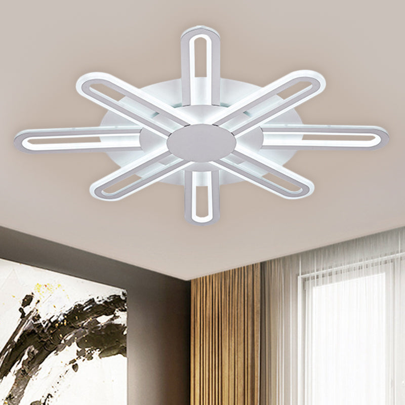 Metallic Blossom Flush Light Contemporary 29.5"/34"/30.5" Wide LED White Flush Mount Lighting in Warm/White Light