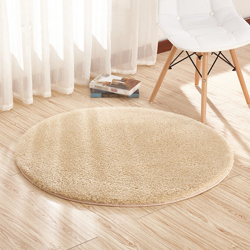 Novelty Solid Color Rug Grey and White Sherpa Rug Machine Washable Non-Slip Area Rug for Bedroom
