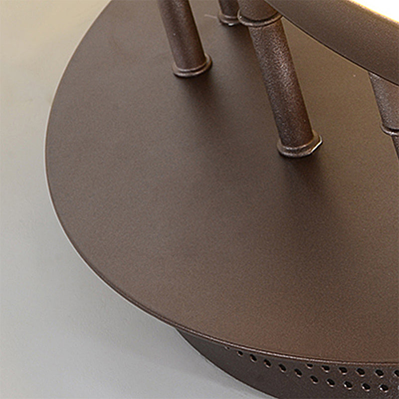 Plafoniera moderna in acrilico a 3 anelli da 31,5"/35,5" Lampada da soffitto moderna a LED marrone con montaggio a semi-incasso in luce calda/bianca/naturale