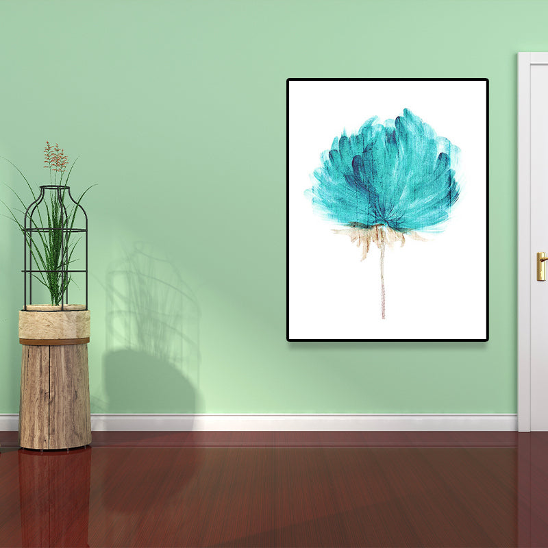 Rose Watercolor Painting Canvas for Girls Room Flower Print Wall Art in Pastel Color, Textured