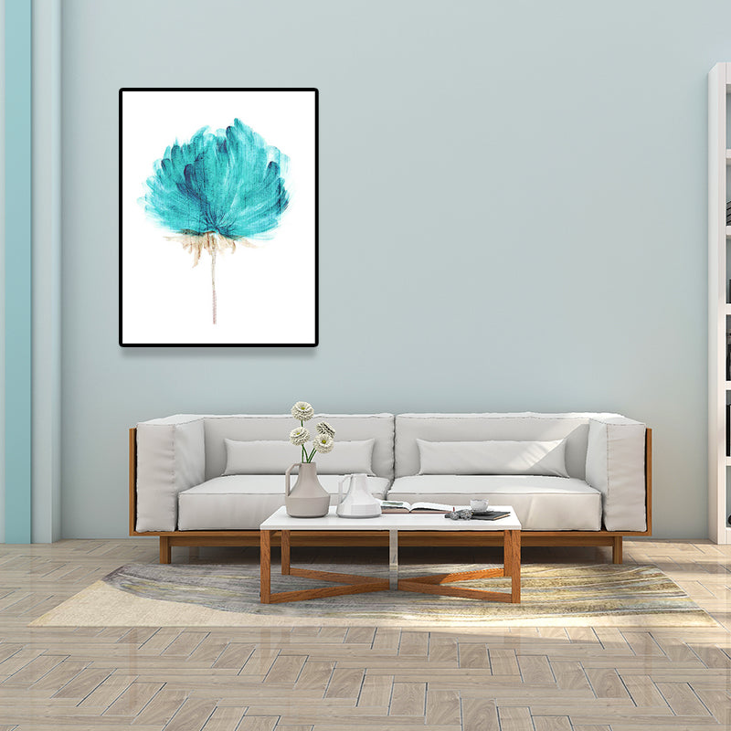 Rose Watercolor Painting Canvas for Girls Room Flower Print Wall Art in Pastel Color, Textured