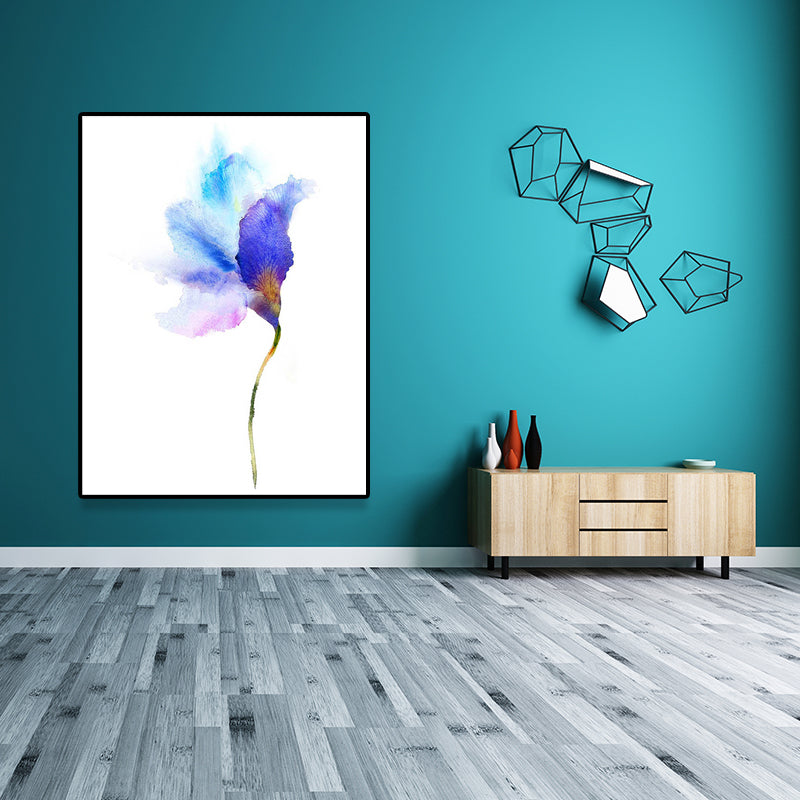 Rose Watercolor Painting Canvas for Girls Room Flower Print Wall Art in Pastel Color, Textured