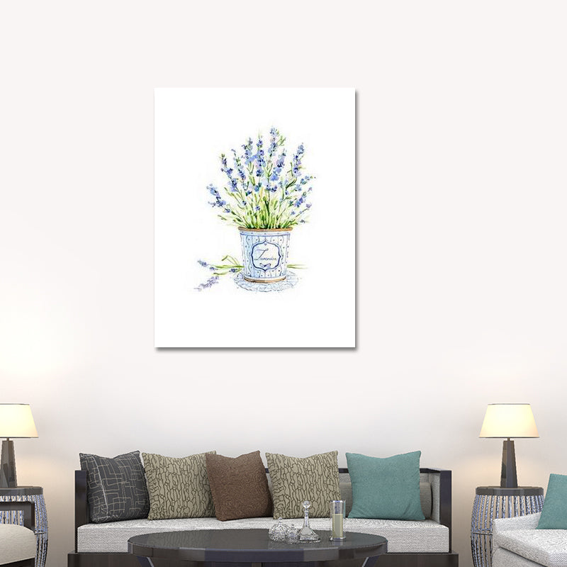 Bonsai Wall Art Print in Green Canvas Made Wall Decor for House Interior, Textured