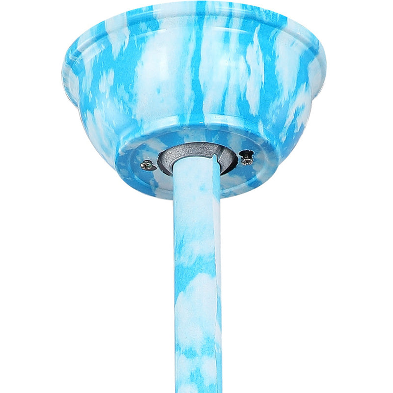 Éclairage de ventilateur circulaire bleu de 36 "LEVE LED ACRYIQUE LEMIR SEMPERS LEMIR LEVILLE POUR LES ENFANTS LES ENFANTS, 4 lames