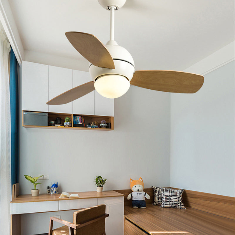 Acryl Dome Flan Lamp Modern Led Black/Gray/White Semi Flush Mount Plafing Armture met 3 houten messen, 36 "lang