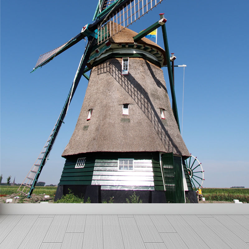 Whole Windmill Mural Wallpaper for Wall Decor Contemporary Girls Room Wall Covering