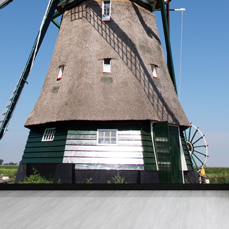 Whole Windmill Mural Wallpaper for Wall Decor Contemporary Girls Room Wall Covering