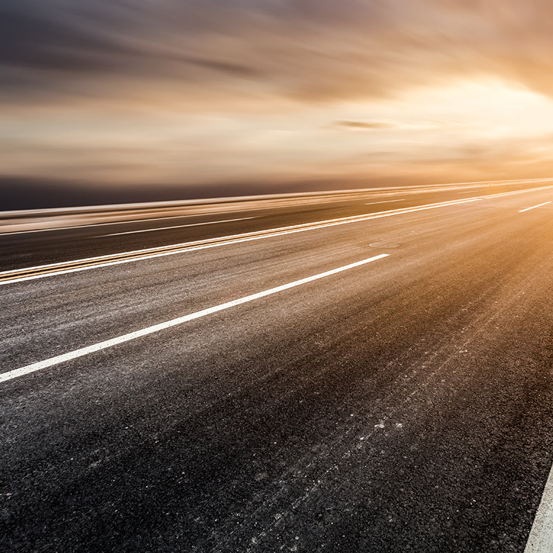 Photography Highway Wall Mural for Living Room, Light Color, Custom Size Available