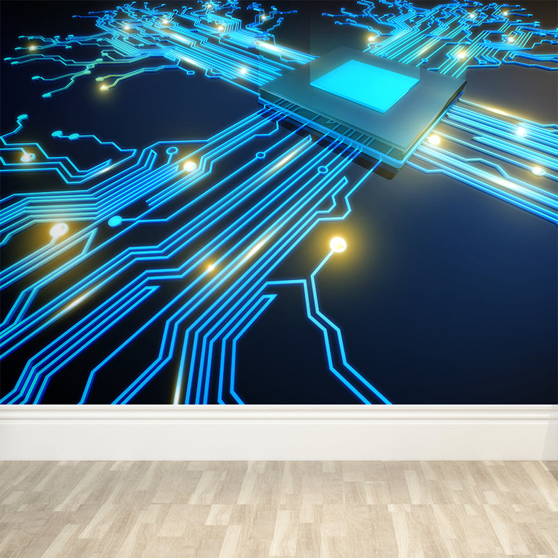 Unique Abstract Mural Wallpaper for Living Room, Dark Color, Custom Size Available