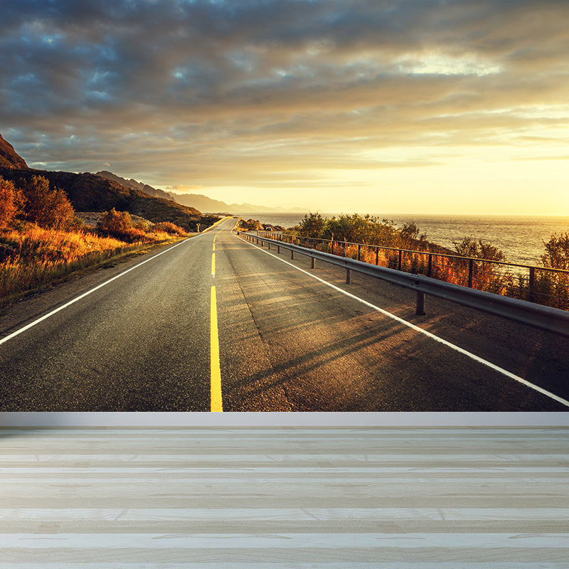 Non-Woven Decorative Wall Mural Modern Highway Wall Covering for Teenagers Bedroom
