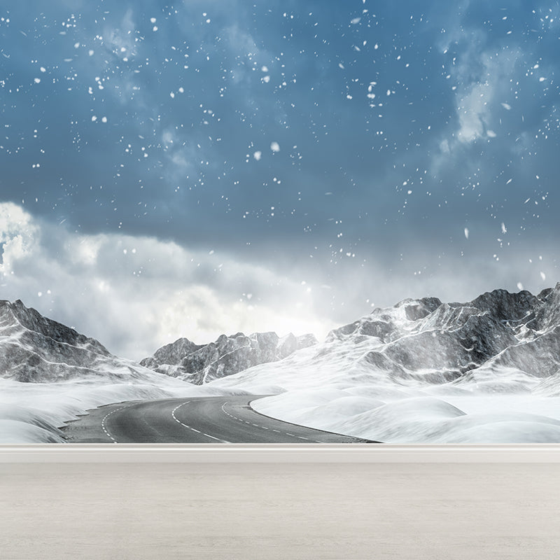 Various Highway View Mural Wallpaper Contemporary Non-Woven Material Wall Covering