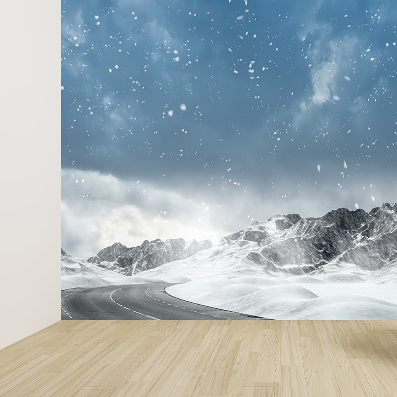 Various Highway View Mural Wallpaper Contemporary Non-Woven Material Wall Covering