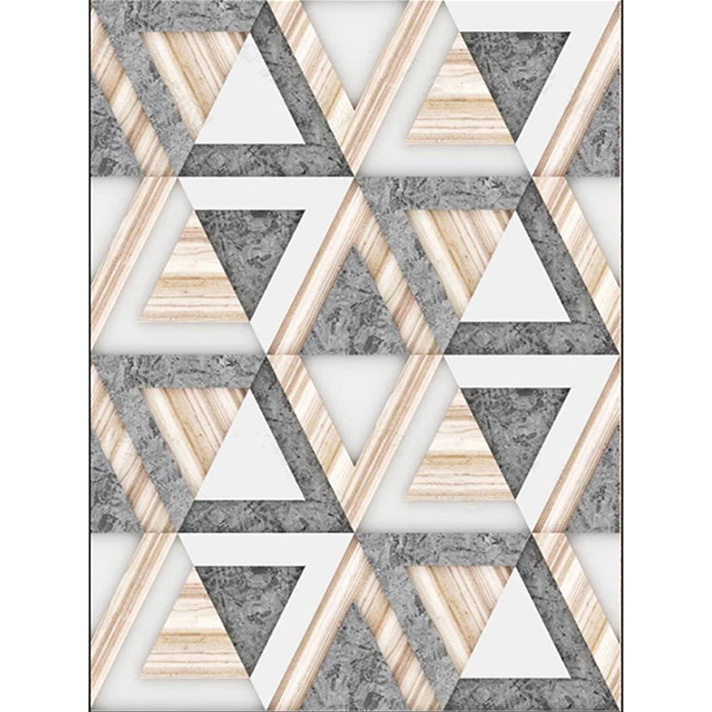 Simple Modern Rug in Grey and White Geometry Marble Pattern Rug Polyester Washable Carpet for Home Decoration