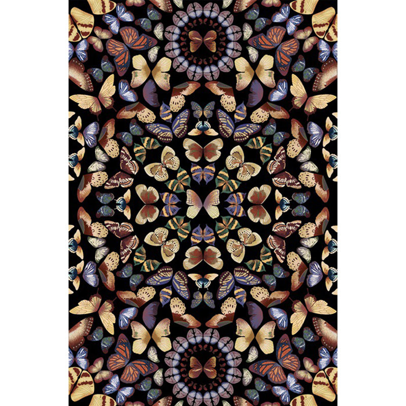 Alfombra vintage de poliéster de alfombra de poliéster en blanco y negro alfombra de respaldo lavable para sala de estar lavable para sala de estar para sala de estar