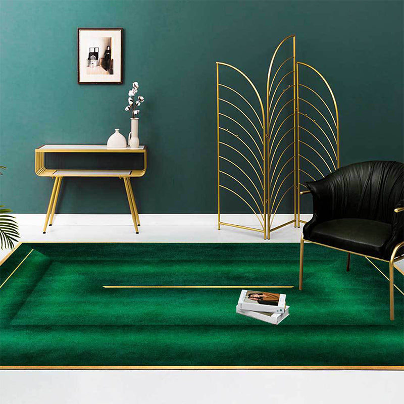 Stylish Ombre Rug Green Casual Rug Polyester Washable Non-Slip Backing Area Rug for Living Room