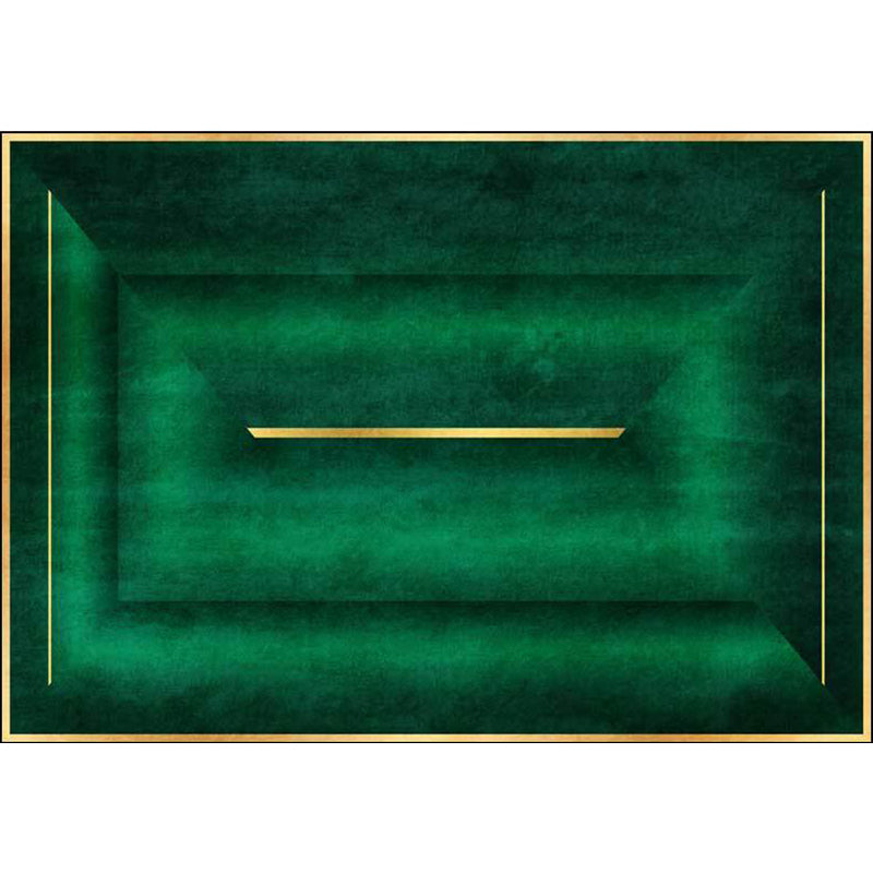 Stylish Ombre Rug Green Casual Rug Polyester Washable Non-Slip Backing Area Rug for Living Room