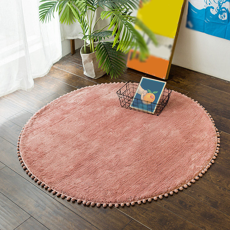 Tapis nature simple de tapis en polyester bleu et rose