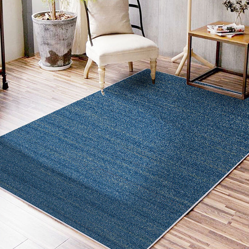 Alfombra de color sólido elegante azul y naranja alfombra casual casual sintética alfombra antideslizante de respaldo lavable para sala de estar para sala de estar
