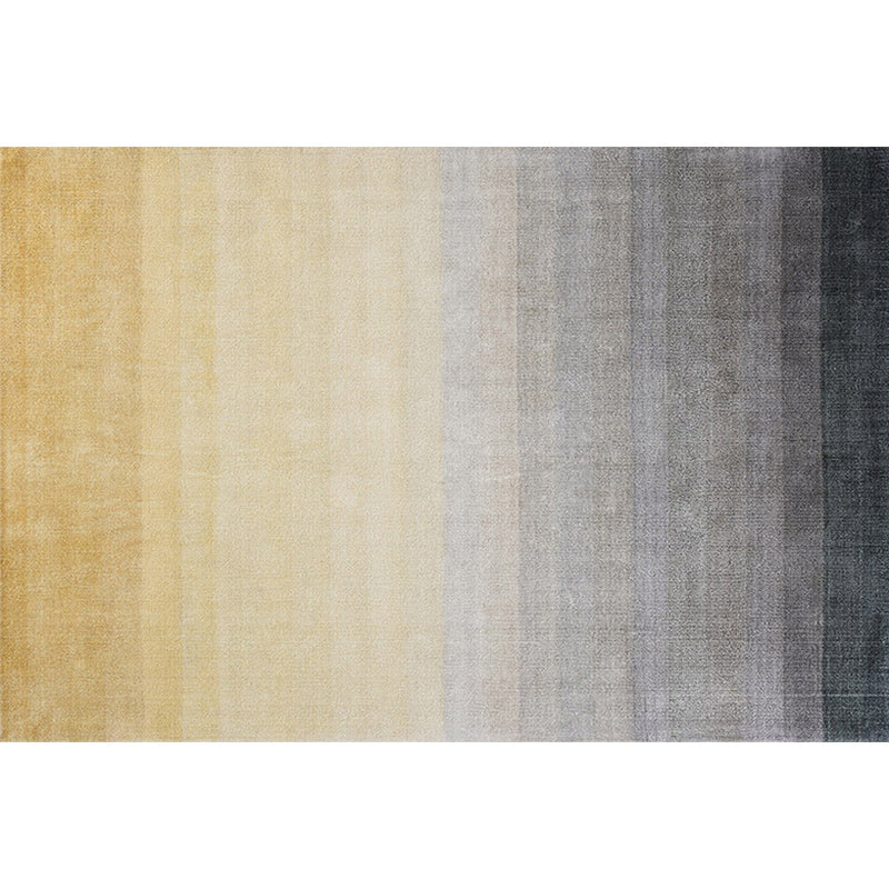 Alfombra ombre única alfombra casual gris y amarilla sintética alfombra del área de respaldo antideslizante lavable para sala de estar