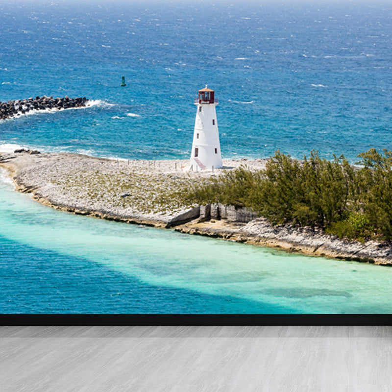 Extra Large Phare Mural Couleur Claire Art Mural Non Tissé pour la Décoration Intérieure, Personnalisé