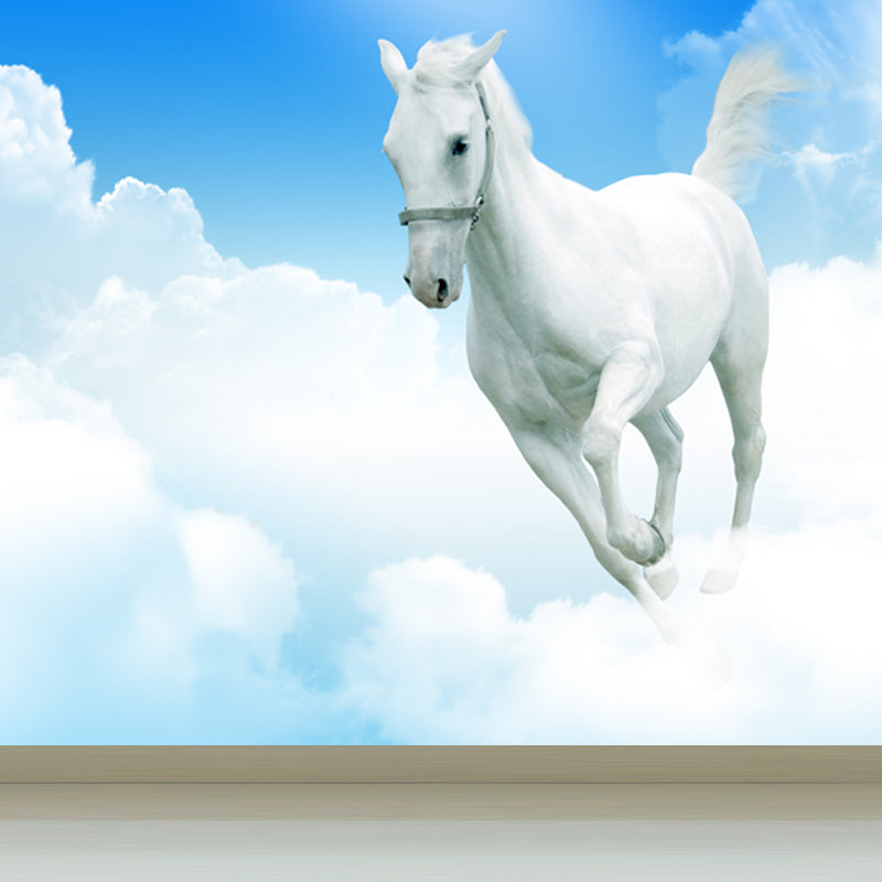 Horse Mural Decal Modern Decorative Boys Room Wall Covering, Custom Size Available