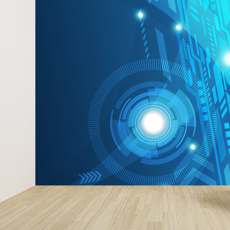 Abstract Pattern Mural Decal Modern Non-Woven Materials Wall Decor in Dark Color