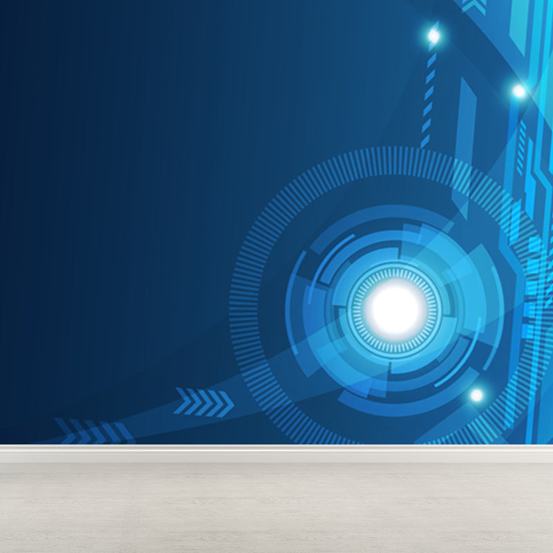 Abstract Pattern Mural Decal Modern Non-Woven Materials Wall Decor in Dark Color