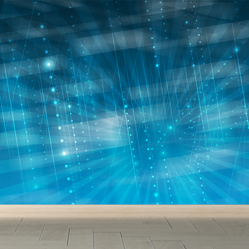 Illustration Style Abstract Mural Decal for Girls Bedroom, Dark Color, Custom Printed