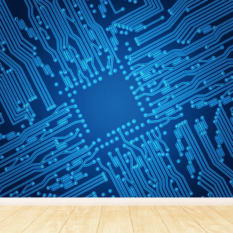 Illustration Style Abstract Mural Decal for Girls Bedroom, Dark Color, Custom Printed