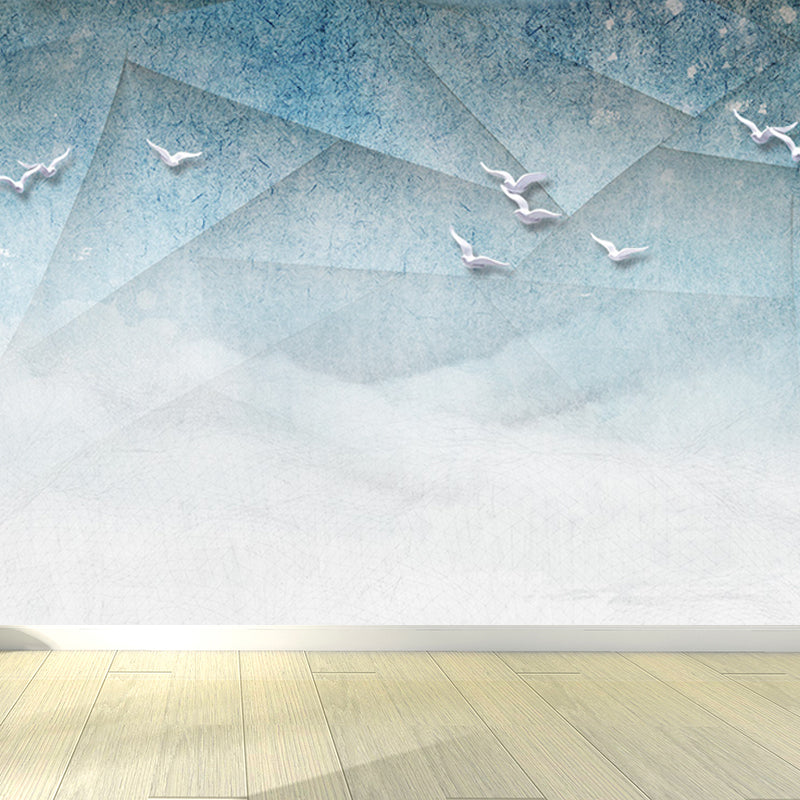 Geometric Mural Wallpaper Modern Non-Woven Texture Wall Covering in Pastel Color