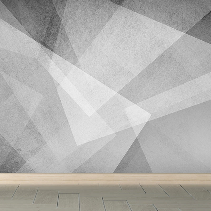 Geometric Mural Wallpaper Modern Non-Woven Texture Wall Covering in Pastel Color