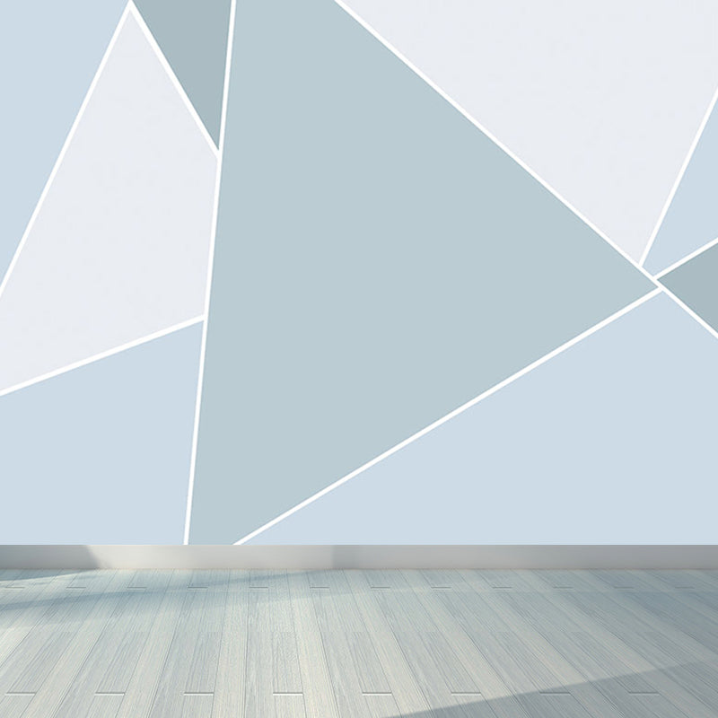 Stacked Triangle Pattern Wall Mural Contemporary Non-Woven Material Wall Covering