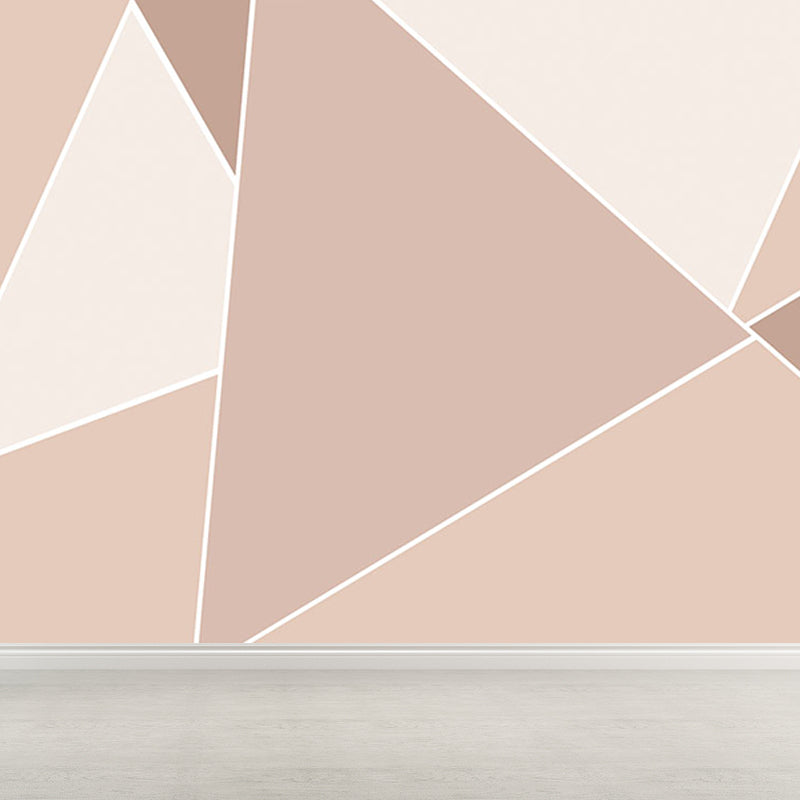 Stacked Triangle Pattern Wall Mural Contemporary Non-Woven Material Wall Covering