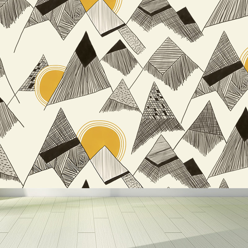 Geometry Mural Decal Modern Decorative Dining Room Wall Decor, Custom Size Available