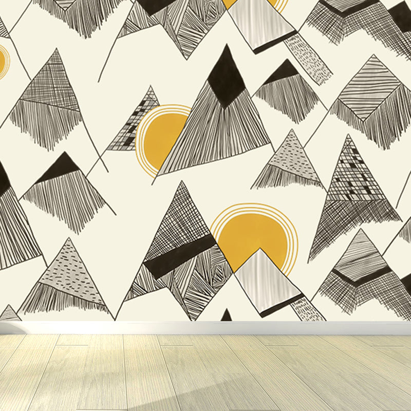 Geometry Mural Decal Modern Decorative Dining Room Wall Decor, Custom Size Available