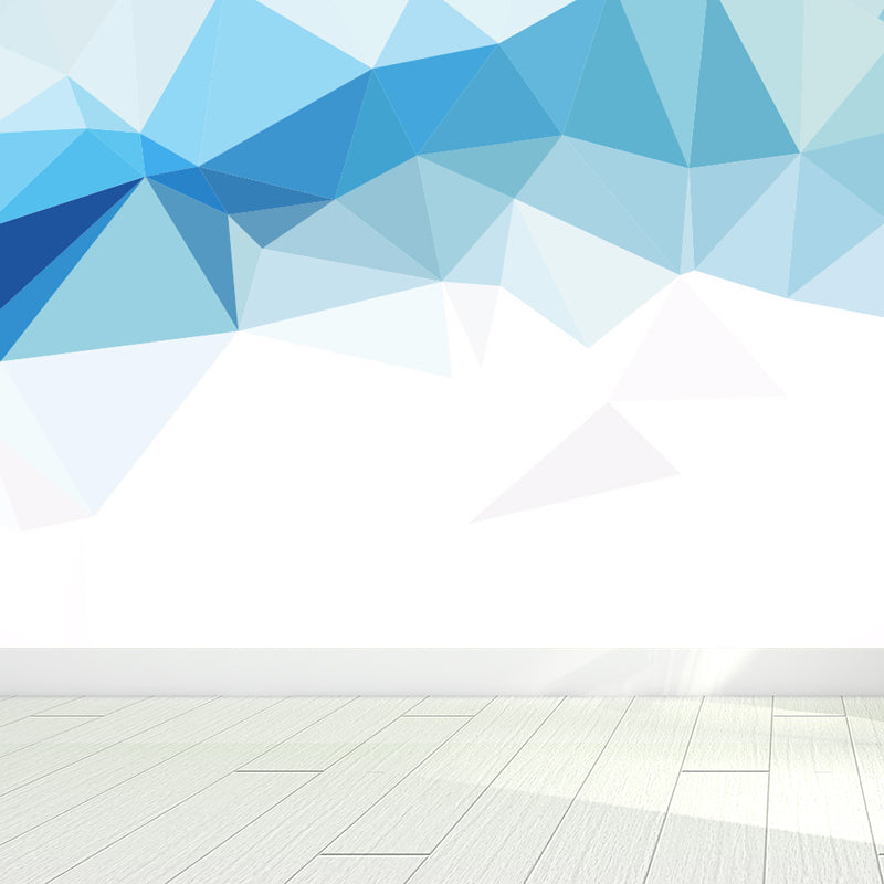 Soft Color Modern Mural Decal Huge Diamond Pattern Wall Covering for Living Room