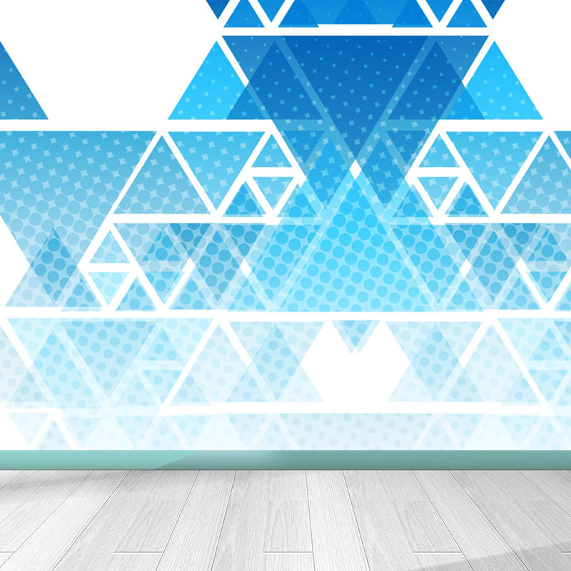 Soft Color Modern Mural Decal Huge Diamond Pattern Wall Covering for Living Room