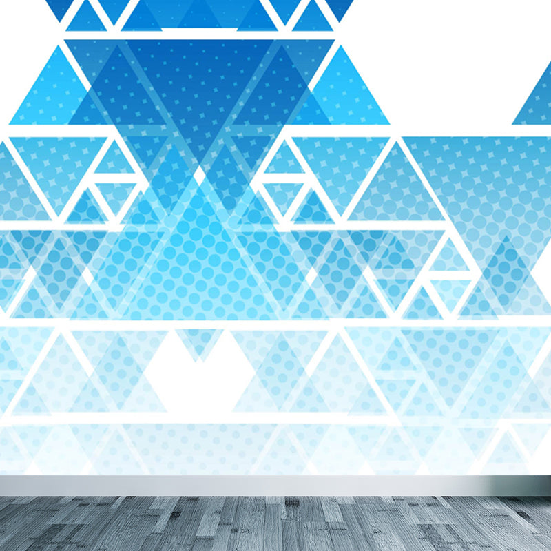 Soft Color Modern Mural Decal Huge Diamond Pattern Wall Covering for Living Room