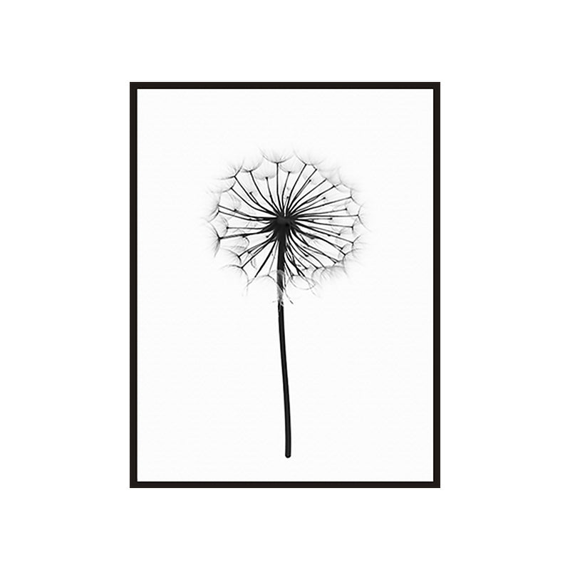 Scandinavian Style Dandelion Print Canvas White Natural Botanical Wall Art Decor