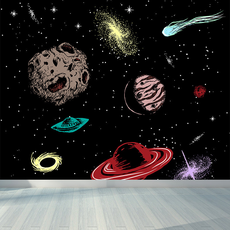 Mysterious Space Mural Decal Modern Decorative Living Room Wall Covering, Customed Size