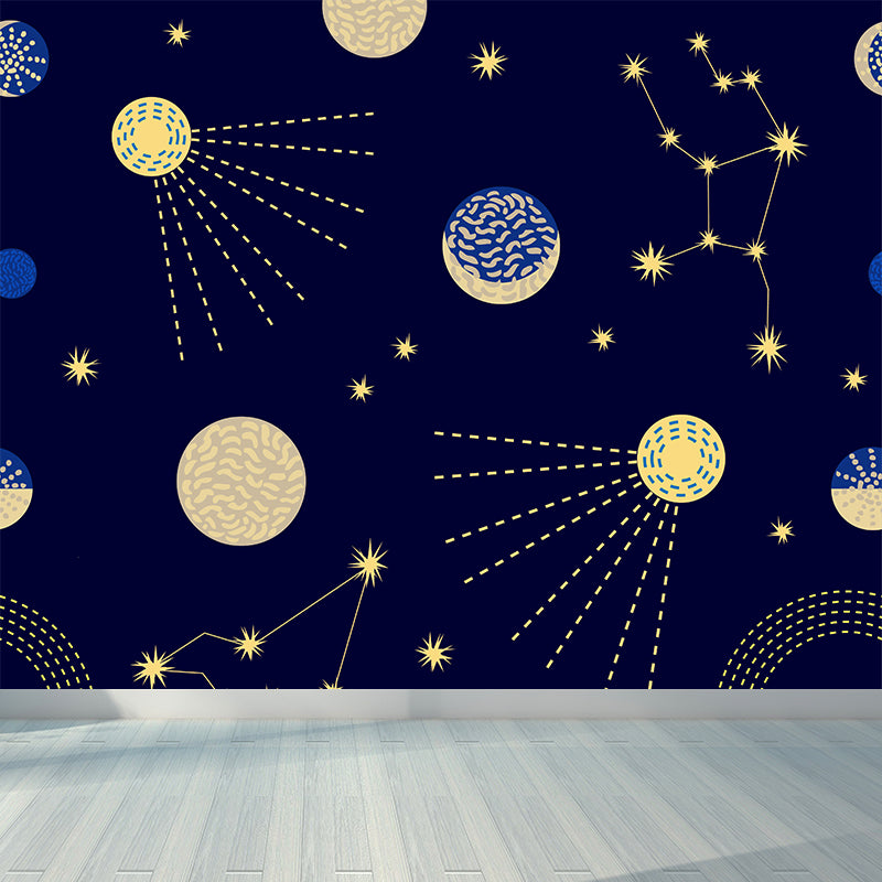 Mysterious Space Mural Decal Modern Decorative Living Room Wall Covering, Customed Size