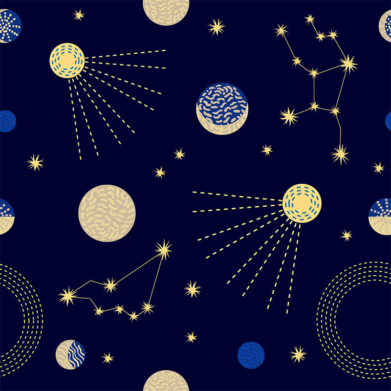 Mysterious Space Mural Decal Modern Decorative Living Room Wall Covering, Customed Size