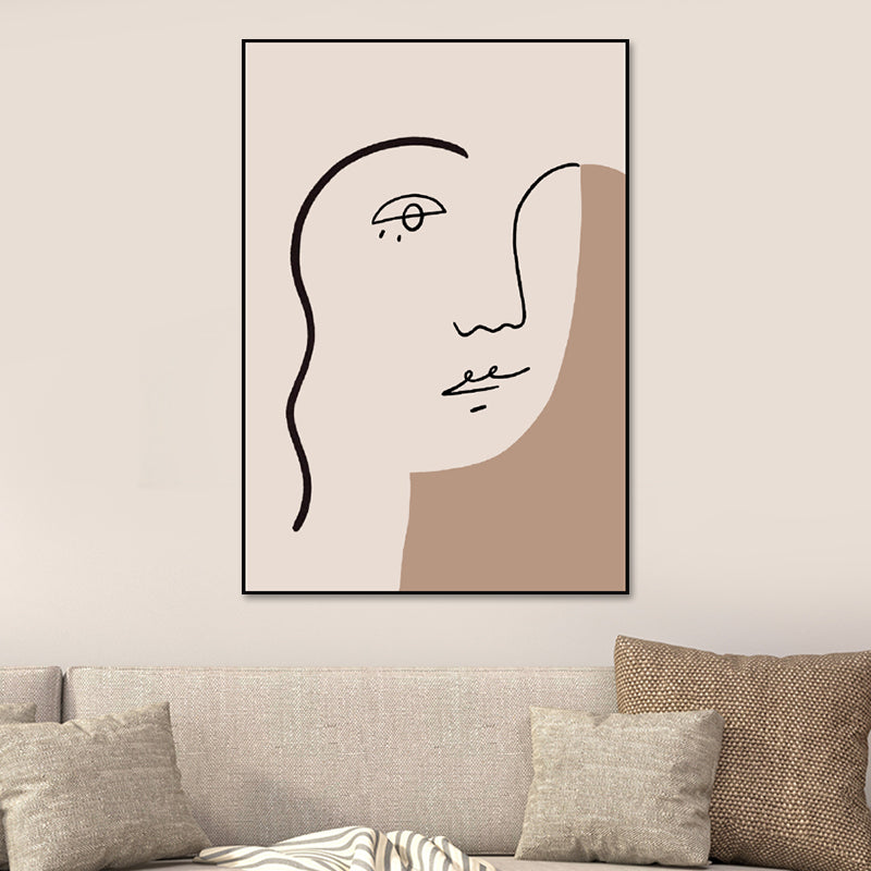 Charakterporträt-Wanddekoration in hellen Farben, Gemälde im nordischen Stil für das Esszimmer