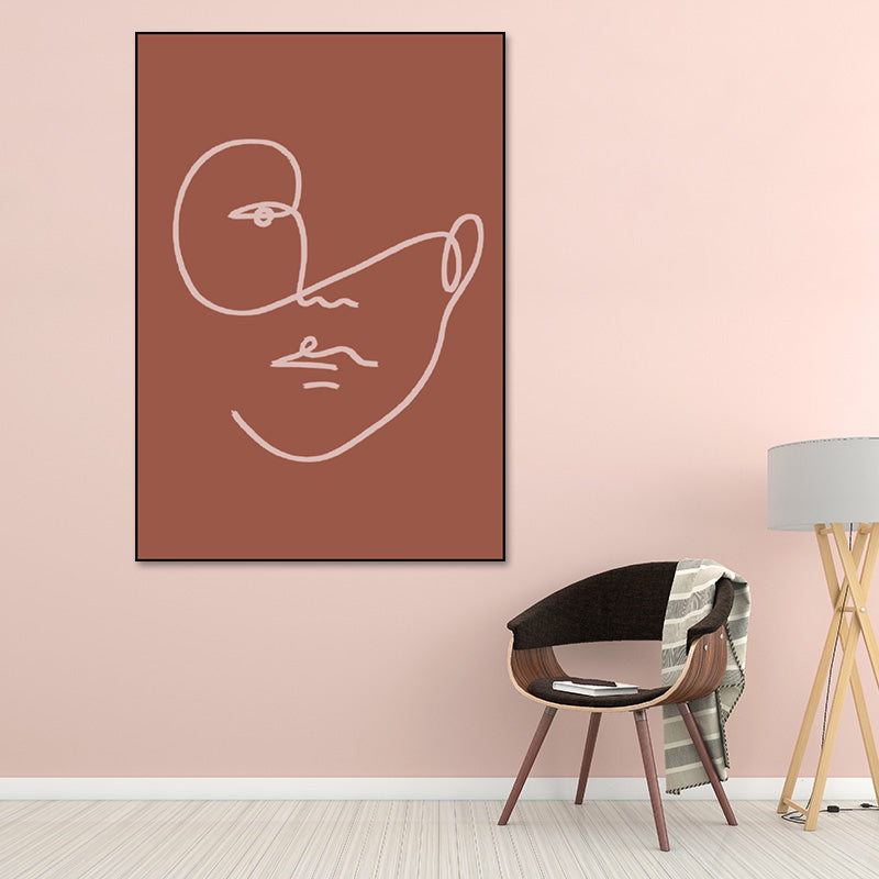 Charakterporträt-Wanddekoration in hellen Farben, Gemälde im nordischen Stil für das Esszimmer
