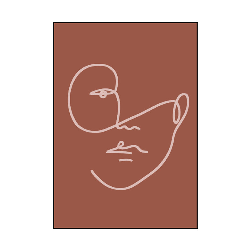 Character Portrait Wall Decor In Light Color Nordic Style Painting for Dining Room