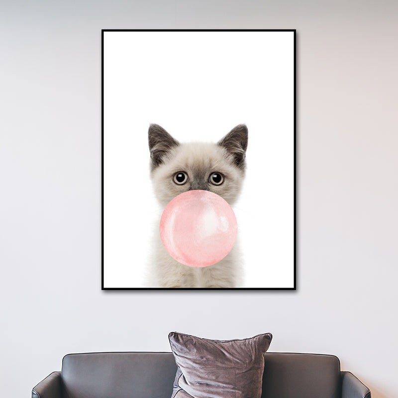 Pastel Color Animals Illustrations Art Textured Kid's Style Children Bedroom Canvas