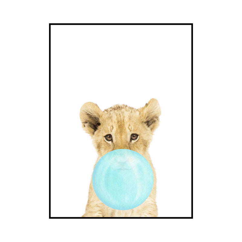 Pastel Color Animals Illustrations Art Textured Kid's Style Children Bedroom Canvas