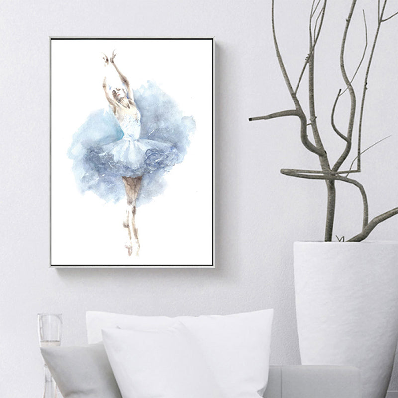 Impression d'art de ballerine élégante pour chambre de fille, peinture de danseuse, décoration murale en couleur douce